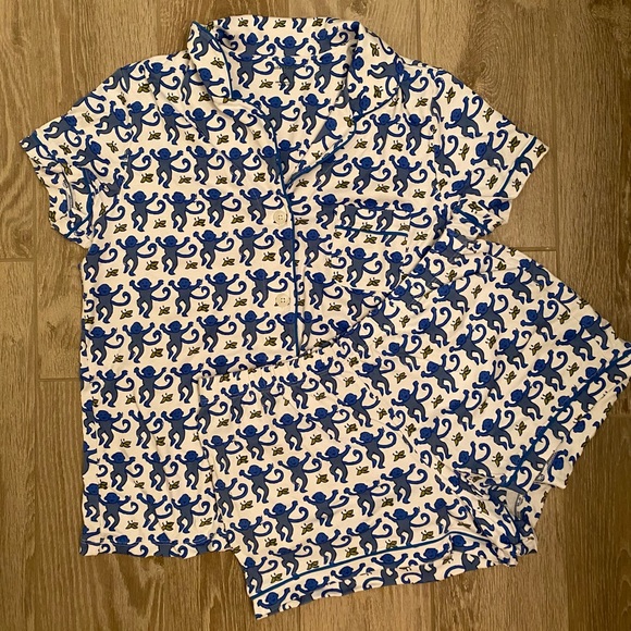 Roberta Roller Rabbit Other - ROLLER RABBIT BLUE MONKEY POLO PAJAMA SET